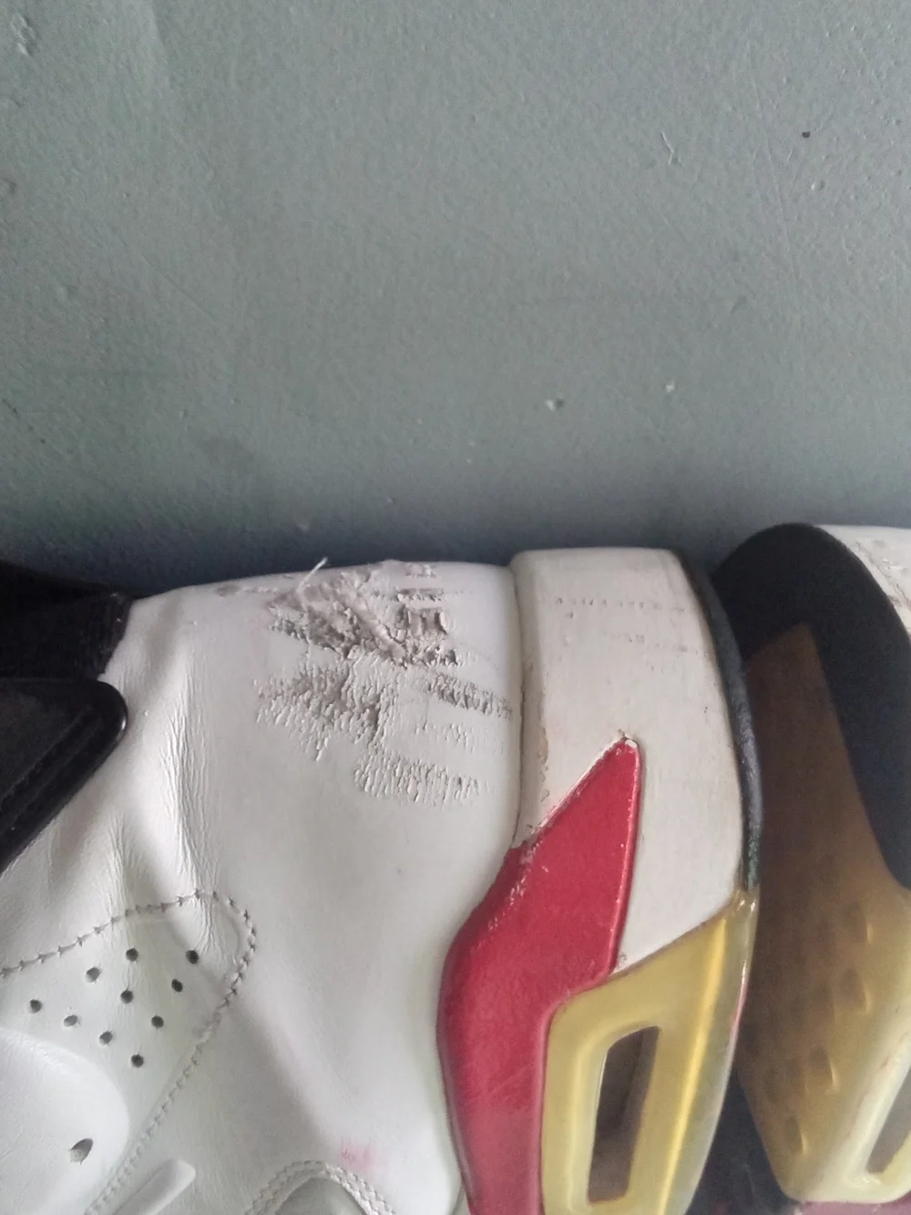 Jordan 6 Retro White Varsity Red Basketball Shoes 384664-102 High Top Mens